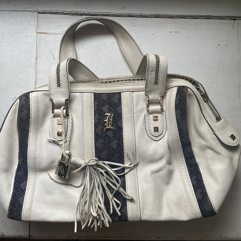 Vintage L.A.M.B. Satchel White/Navy